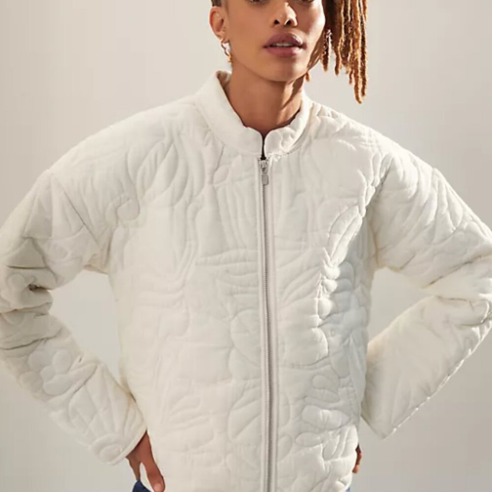 Anthropologie Relaxed Quilted Jacket Cotton Coat